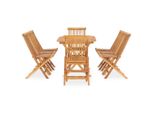 Syfax™ Set Da Pranzo Da Giardino 9 Pz Pieghevole In Massello Di Teak