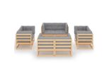 Syfax™ Set Divani Da Giardino 8 Pz Con Cuscini Legno Massello Pino