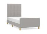 Syfax™ Giroletto Senza Materasso Grigio Chiaro 100X200 Cm Tessuto