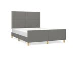 Syfax™ Giroletto Senza Materasso Grigio Scuro 140X190 Cm Tessuto