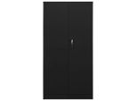 Syfax™ Armadio Con Ripiani Nero 90X40X180 Cm In Acciaio