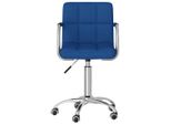 Syfax™ Sedia Da Pranzo Girevole Blu In Tessuto