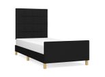 Syfax™ Giroletto Senza Materasso Nero 80X200 Cm Tessuto