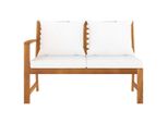 Syfax™ Panca Da Giardino 114,5 Cm Con Cuscino Crema In Legno Di Acacia