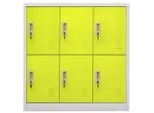 Syfax™ Armadietto A Chiave Grigio Chiaro E Verde 90X45X92,5 Cm Acciaio
