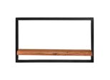 Syfax™ Mensole Parete 2Pz 60X25X35 Cm Legno Massello Acacia E Acciaio