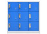 Syfax™ Armadietto Con Chiave Grigio Chiaro E Blu 90X45X92,5 Cm Acciaio