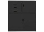 Syfax™ Armadio Per Ufficio Antracite 90X40X102 Cm In Acciaio