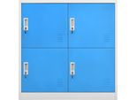 Syfax™ Armadietto Con Chiave Grigio Chiaro E Blu 90X45X92,5 Cm Acciaio