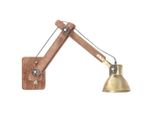 Applique Stile Industriale In Ottone Rotondo E27