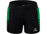 Erima Six Wings Worker Shorts Ladies Nero/Meraldo 34