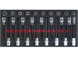Vigor V5095 Set Di Chiavi A Bussola Bussola A T ∙Quadro Cavo Da 1/2 Pollice (12,5 Mm) ∙ Profilo A T ∙ T20 - T70 ∙ Numero Di Utensili: 26