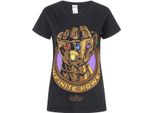 Maglietta Marvel Avengers Donna Infinity War Con Pugno Di Thanos NS4877 (S) (Nero)