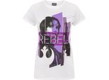 Star Wars Donna Rogue One Maglietta Ribelle NS4271 (Xl) (Bianco)