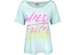 Junk Food - Maglietta "Wild Child"" Da Donna NS5878 (S) (Blu Chiaro Screziato)"
