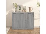 The Living Store Credenza Grigio Sonoma 90,5X30X70 Cm Materiale A Base Di Legno