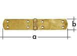Cerniera Per Cassa Con Perno Rivettato Zincata Gialla 180X33X2,0Mm