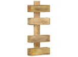 The Living Store Portariviste Da Parete 30 X 11 X 72 Cm In Legno Massiccio Di Mango