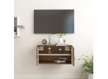 The Living Store Armadio A Muro Marrone Miele 60X30X30 Cm In Legno Di Pino Massiccio