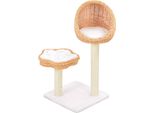 The Living Store Gatto Tiragraffi In Legno Di Salice Naturale Sisal