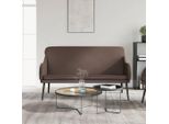 The Living Store Panca Marrone 110X76X80 Cm In Pelle Finta