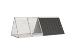 The Living Store Gabbia Per Conigli Antracite 201,5X80,5X71 Cm Acciaio Zincato