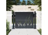 The Living Store Cancello Da Giardino Antracite 105X105 Cm Acciaio Design Erba