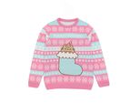 Pusheen - Felpa Per Bambine - Design Natalizio NS7494 (140) (Rosa/Blu)