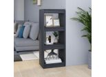 Maison Exclusive - Libreria/Divisorio Grigio 40X30X103,5 Cm In Legno Massello Di Pino
