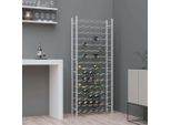 The Living Store Portabottiglie Per 96 Bottiglie In Metallo Bianco