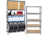 Scaffalatura Per Carichi Pesanti 180 X 90 X 40 Cm Fino A 875 Kg Di Portata Scaffalatura Per Cantine Zincata Scaffalatura Per Officine Scaffalatura Per Magazzini Scaffalatura A Innesto Armadio In Acciaio 23768