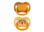 Canpol Babiesboo Sesamo Succhietto In Silicone Arancione Per Bambini Dai 18M, 2 Pezzi