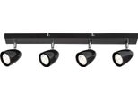 Lampada Da Soffitto Nera Quattro Faretti Mobili 4Xgu10 5W Perico Rabalux