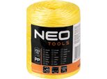 Neo Tools Corda In Polipropilene 250 M Corda In Polipropilene Per Esterni Corda Intrecciata In Pp Corda Tessile Linea Corda Ormeggio Corda Corda In Plastica Corda Intrecciata In Polipropilene - 250 M