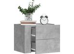 Maison Exclusive - Comodino Da Parete Grigio Cemento 45X30X35 Cm