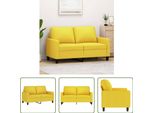 The Living Store Divano 2 Posti Giallo Chiaro 120 Cm Tessuto