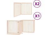 Vidaxl Cancelletto Per Cani A 8 Pezzi Con Porta Pieghevole 640 Cm In Legno Di Pioppo