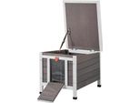 Vevor Casetta Per Gatti Da Esterno, Resistente Alle Intemperie, Rifugio Per Gatti Selvatici Per Più Gatti, Casetta Per Gatti/Conigli Da Esterno In Legno Con Sportelli In Pvc E Tetto Aperto, 21 "L X 17 ""L X 17 ""H"