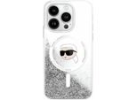 Karl Lagerfeld Klhmp16Llgkisgh Custodia Rigida Per Iphone 16 Pro 6.3 Trasparente Glitter Liquido Karl Head Magsafe