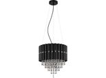Lampadario, Cristalli, 3 Fiamme, Nero, Fumo, D 40 Cm