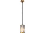 Globo Lighting|Lampada A Sospensione In Metallo Effetto Legno, 1X E27