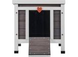 Succebuy Casa Per Gatti All'aperto, Resistente Alle Intemperie, Casa Per Gatti Selvatici Per Più Gatti, Casa In Legno Per Gatti E Conigli All'aperto Con Sportelli In Pvc E Tetto Aperto, 21" L X 17"" L X 17"" Altezza"