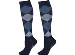 Harry's Horse Argyle Calze Lunghe Da Donna Blu Eu 35-38 Donna Blu Eu 35-38