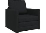 Vidaxl Divano Letto 60Cm Tessuto Nero