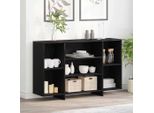 Maison Exclusive - Credenza Effetto Rovere Nero 120 X 30 X 75 Cm Materiale Ligneo