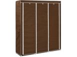 The Living Store Armadio Con Ripiani E Aste Marrone 150X45X175Cm Tessuto