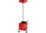 Succebuy Carrello Per La Raccolta Dell'olio 30 L, Contenitore Mobile Per La Raccolta Dell'olio Con Imbuto Regolabile In Altezza, Sistema Di Raccolta Con Ruote E Vano Portautensili, Ideale Per Drenare Liquidi E Carburante Nelle Officine, Rosso