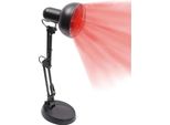 Lampada A Luce Rossa A Infrarossi - Lampada Termica - 150 W - Regolabile In Altezza - Lampada E27 Inclusa - Spina Ue 220 V - Per Alleviare Il Dolore Di Muscoli E Articolazioni - Nero