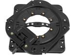 Console Girevole Per Sedile - Piastra Girevole - Girevole A 360° Con Arresti - Portata 130 Kg - Acciaio Laminato A Freddo - Per Furgoni, Autobus, Camper - Nero