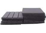 Piastrelle Per Terrazze - Piastrelle A Incastro 30 X 30 Cm - 22 Pezzi - Polipropilene - Sistema Ad Incastro - Interno Ed Esterno - Grigio Scuro